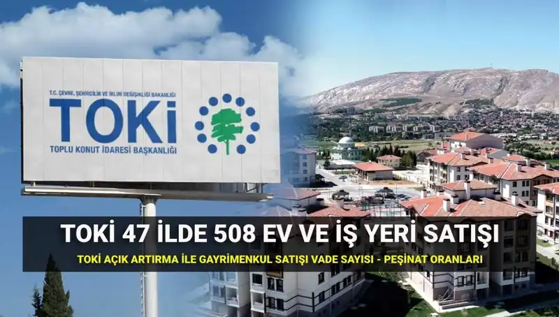 TOKİ 508 Konut ve İş Yeri Satışlarında Açık Artırma Heyecanı Başlıyor!