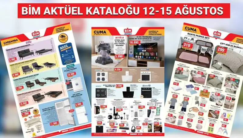 BİM 12-15 Ağustos 2025 Aktüel Kataloğunda Neler Var?