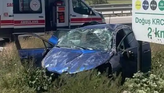 Kontrolden Çıkan Araç Takla Attı: Korkutan Kaza Anında İki Yaralı